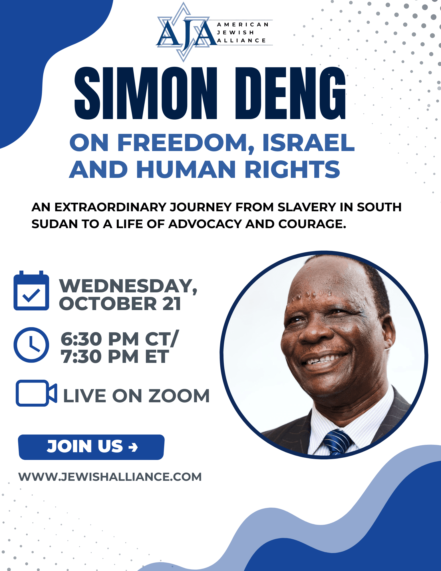 AJA: Simon Deng On Freedom, Israel and Human Rights